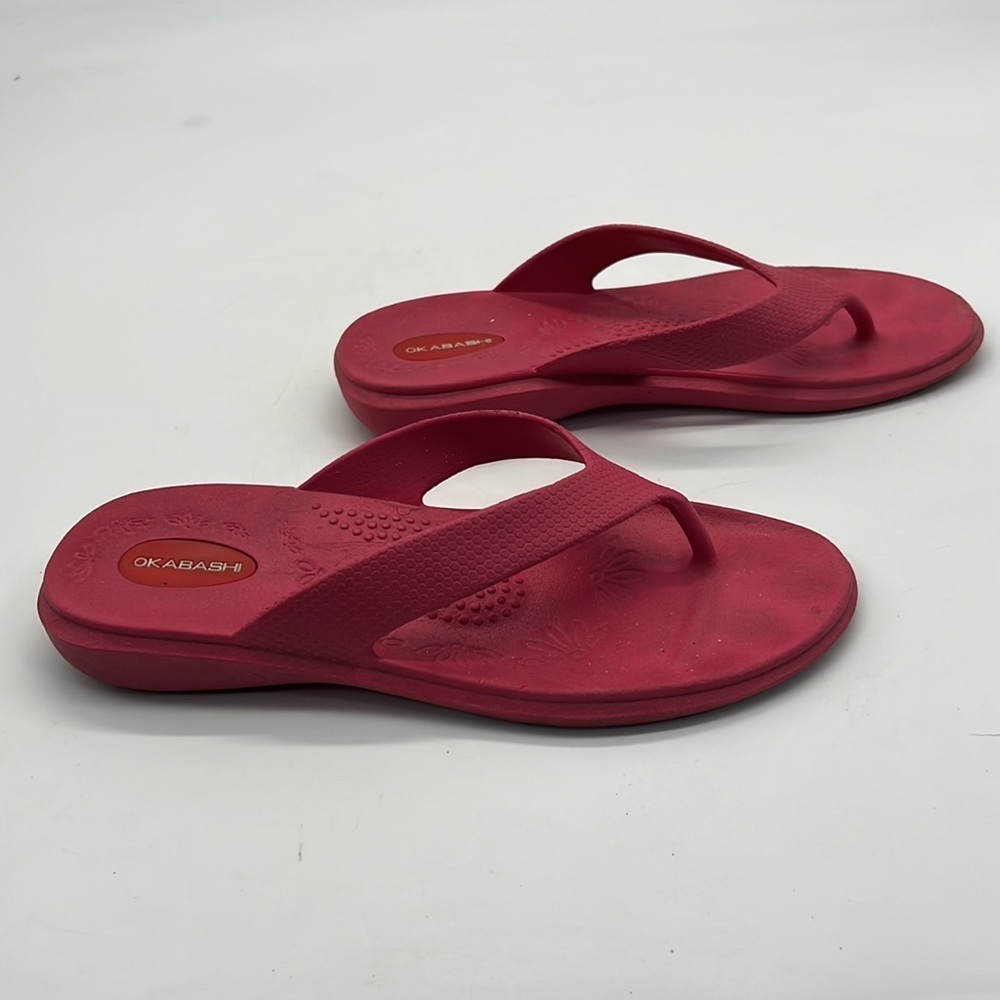 Okabashi Dark Pink Flip Flop size M